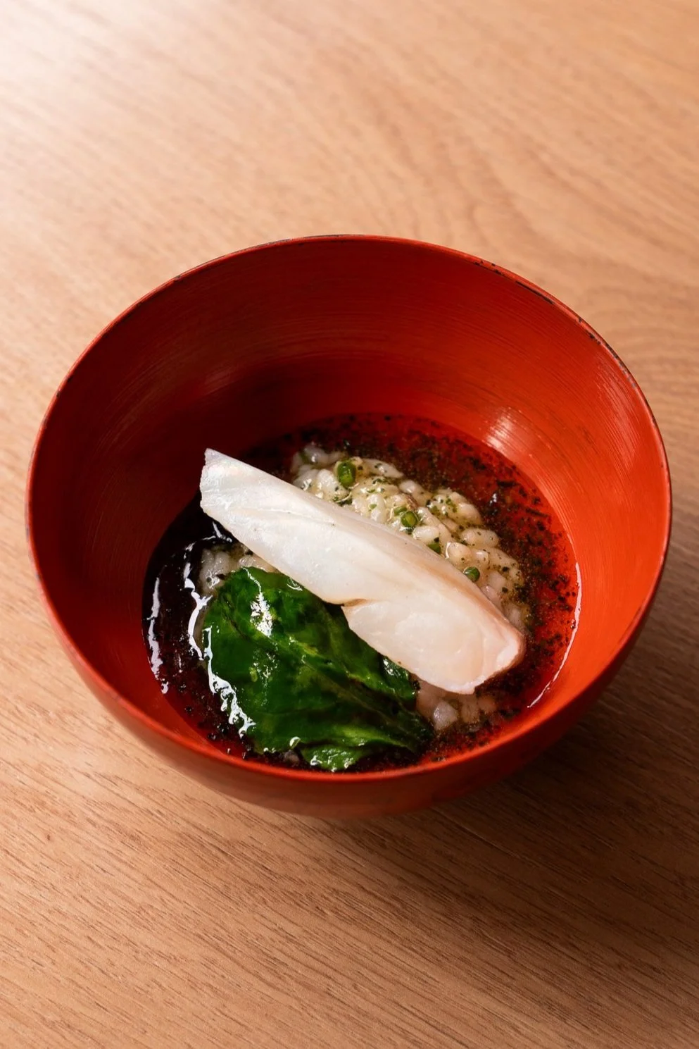 Sake Kasu &amp; Anchovy Marinated Turbot Risotto