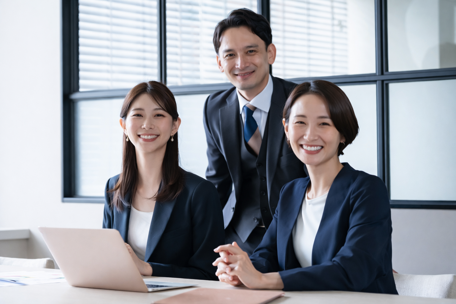 オフィスで会議中のビジネスマンとビジネスウーマンのグループ