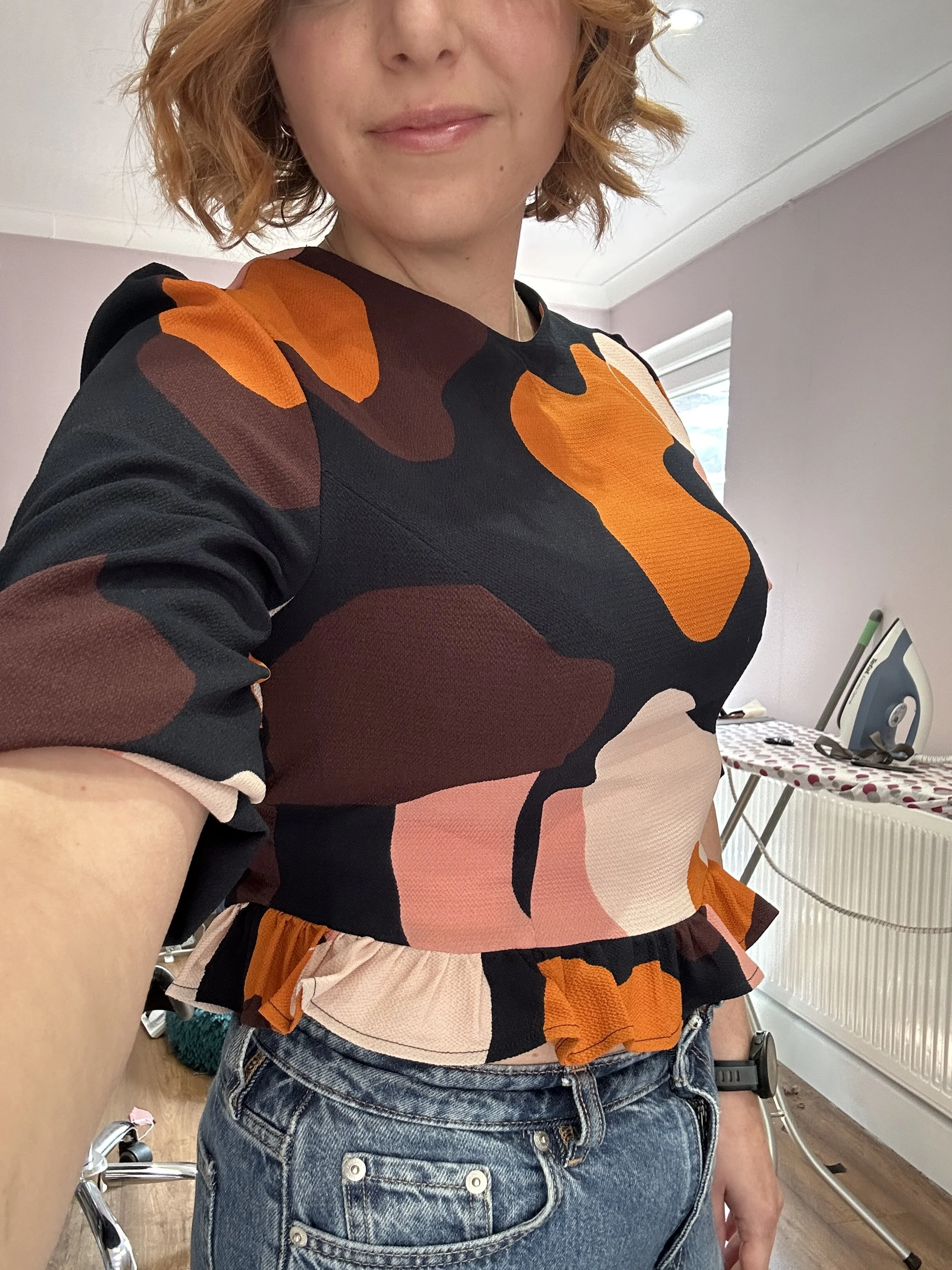 upcycled brightly coloured top