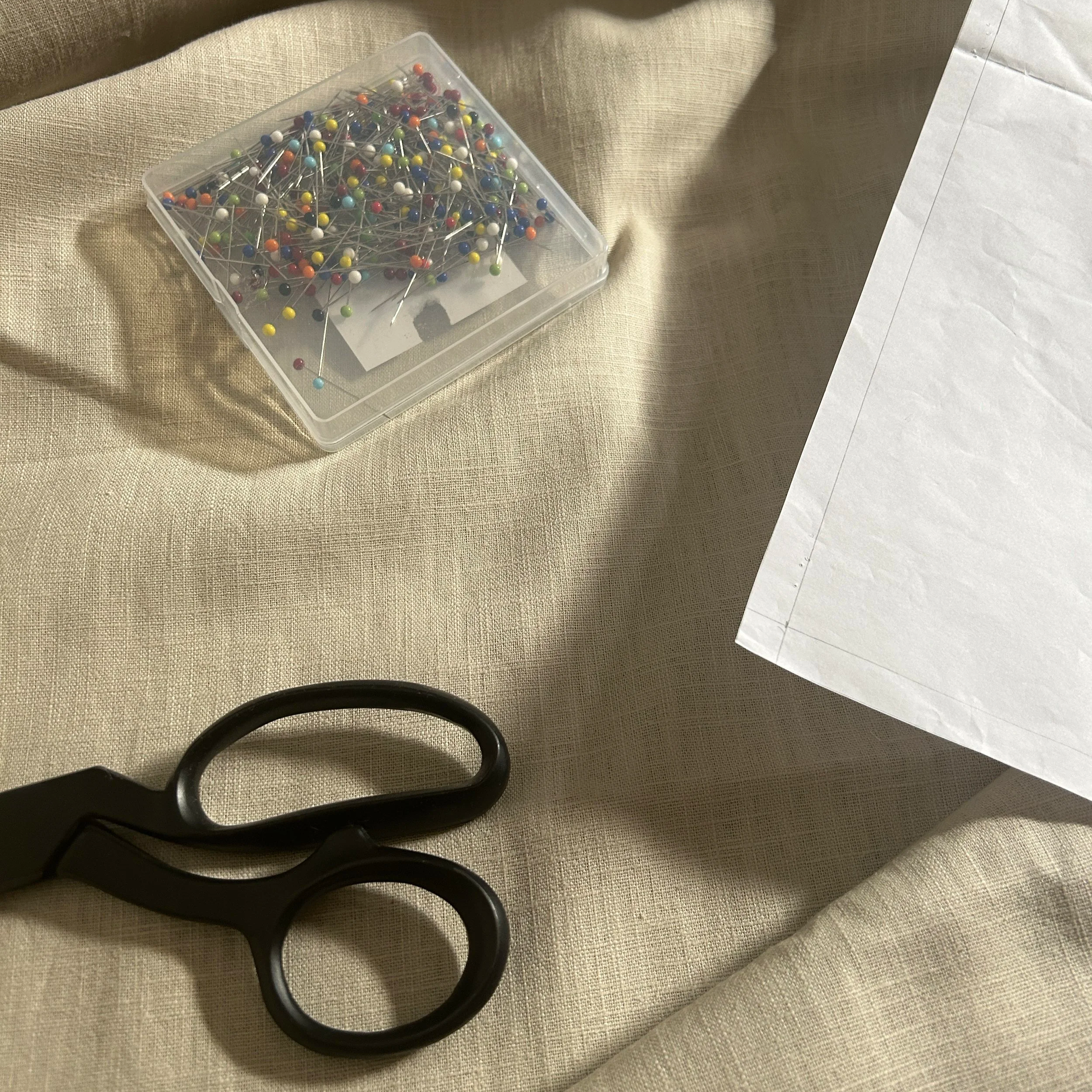 repair artist set up on eco friendly linen backdrop