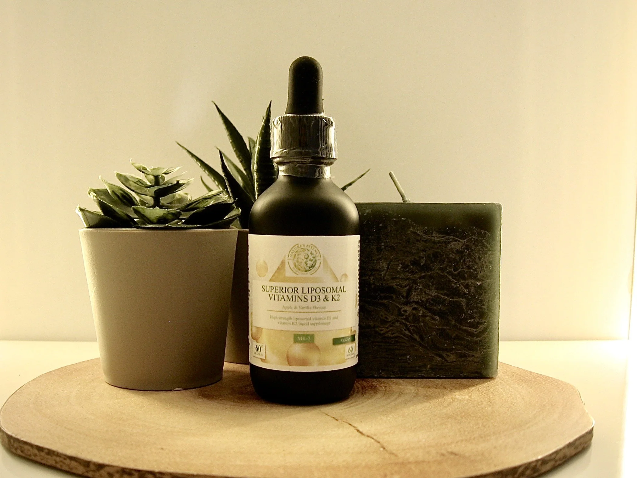 Superior liposomal vitamins D3 & K2