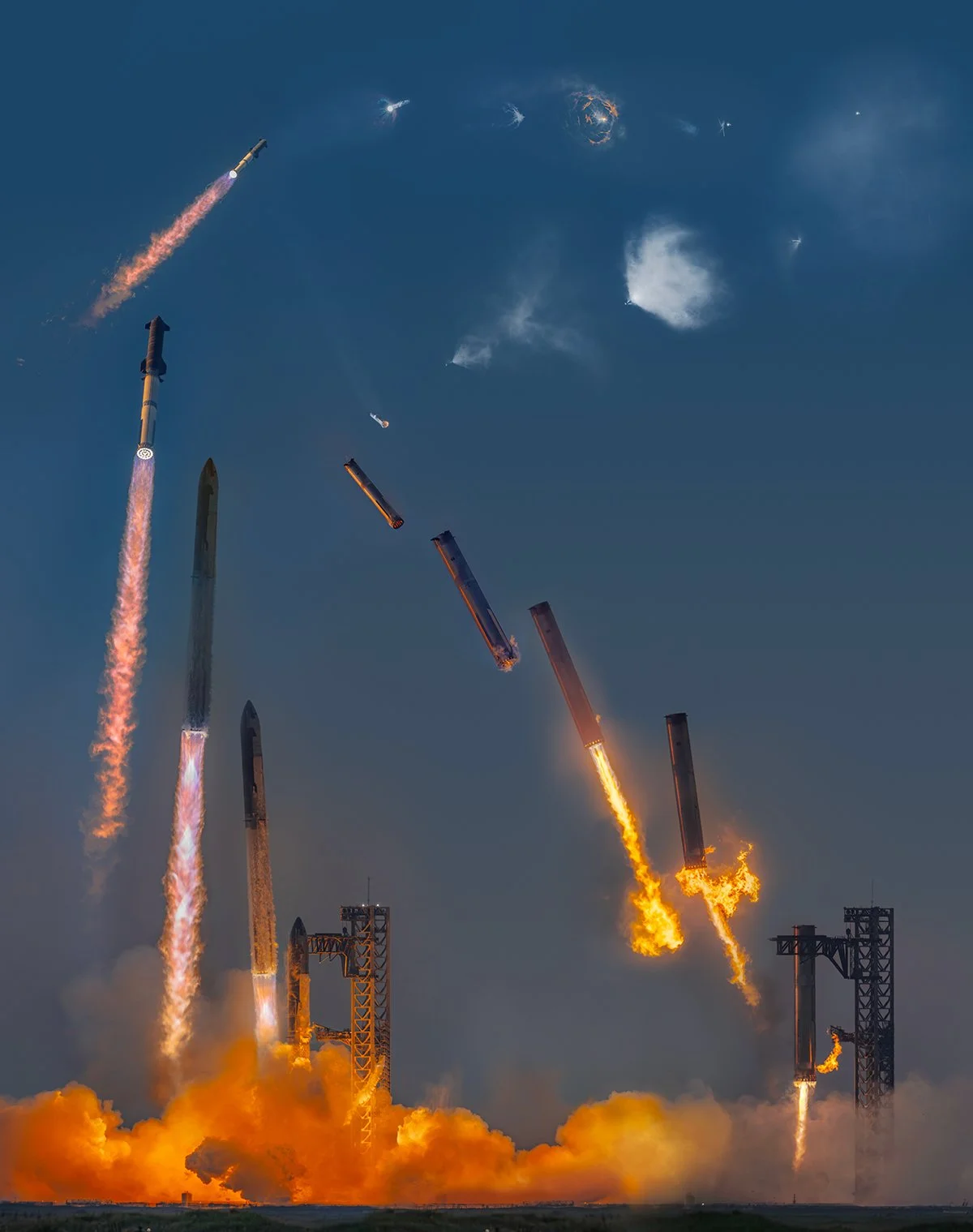 SpaceX Startship Launch and Super Heavy Booster Catch