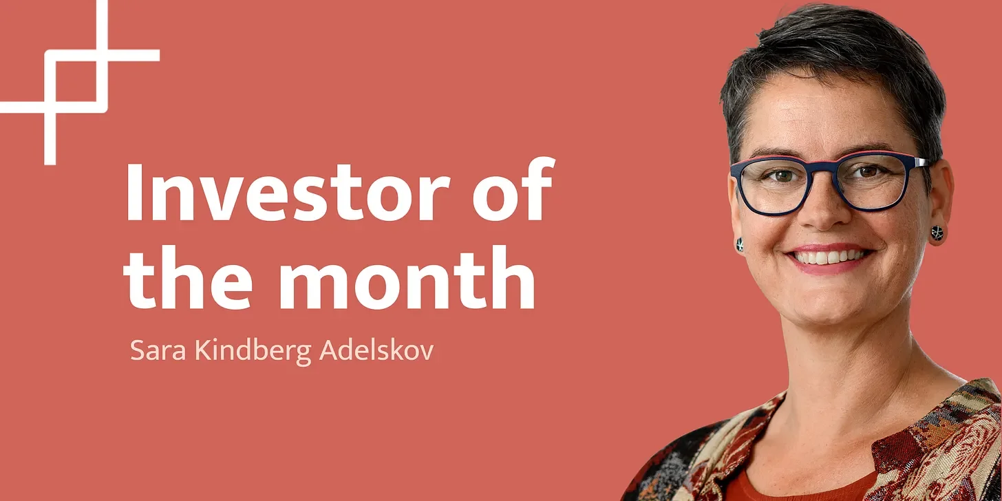 Investor of the Month: Sara Kindberg Adelskov on why product beats pitch