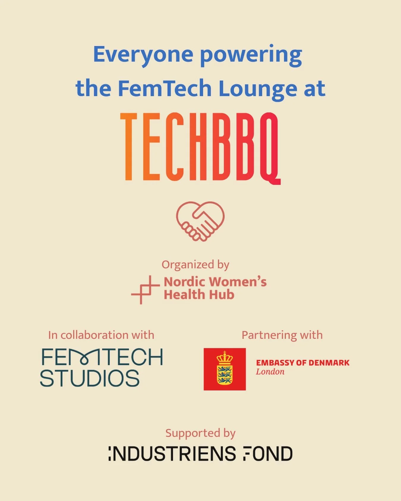 @techbbqdk 2026 is right around the corner and we&rsquo;re so excited to welcome you to the #FemTechLounge! 💫

But we couldn&rsquo;t do it without our amazing partners. 

We&rsquo;re incredibly grateful to @femtechstudios and the Embassy of Denmark,