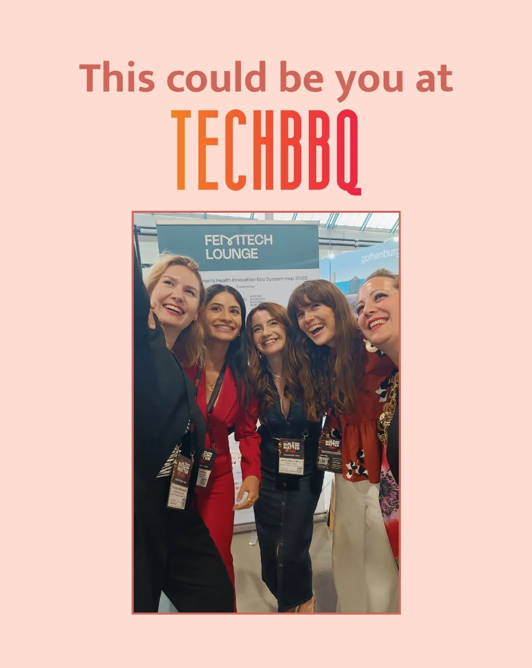 This is the last week to apply for our #FemTechLounge! 📣

Are you an ambitious founder or innovator shaping the future of women&rsquo;s health? You&rsquo;re invited to join us at @techbbqdk 2026 in Copenhagen, to connect with a growing Nordic FemTec