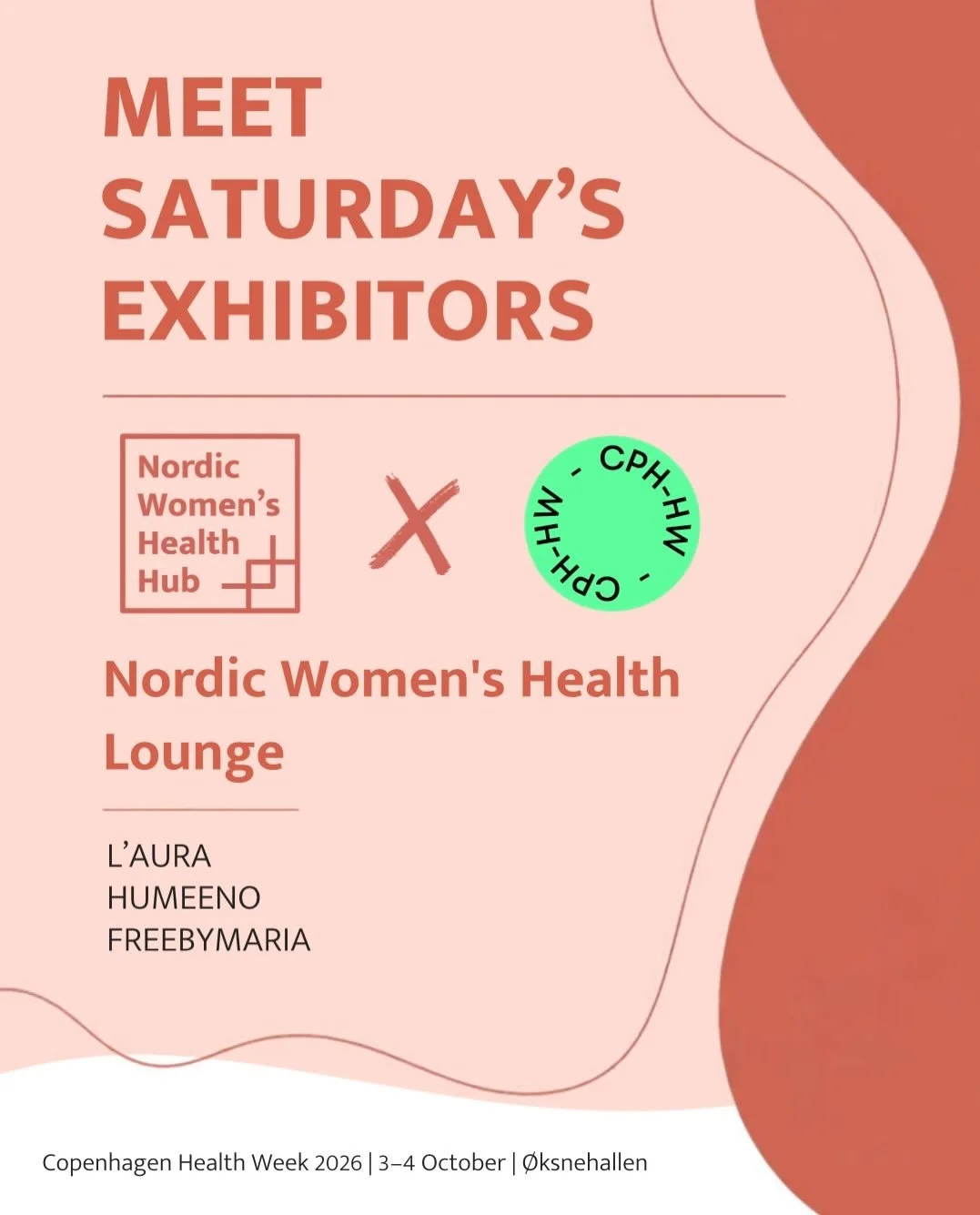 🎉 Meet Saturday&rsquo;s exhibitiors at the Nordic Women&rsquo;s Health Lounge! 

Swipe through to meet the women&rsquo;s health innovators joining us this Saturday at Copenhagen Health Week 👉

🇸🇪 L&rsquo;AURA &mdash; liquid liposomal supplements 