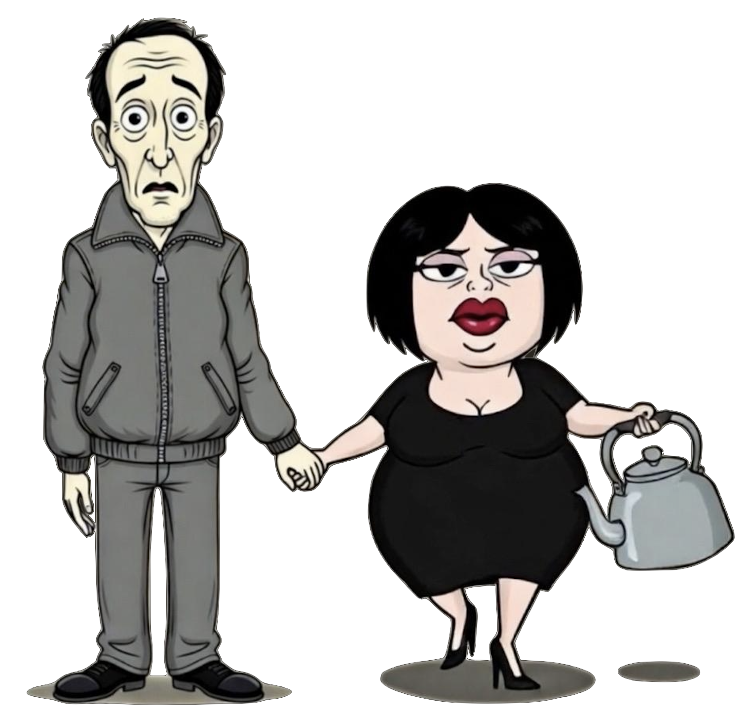 Hank and Nancy Black characters satirical animated TV show on Patreon
