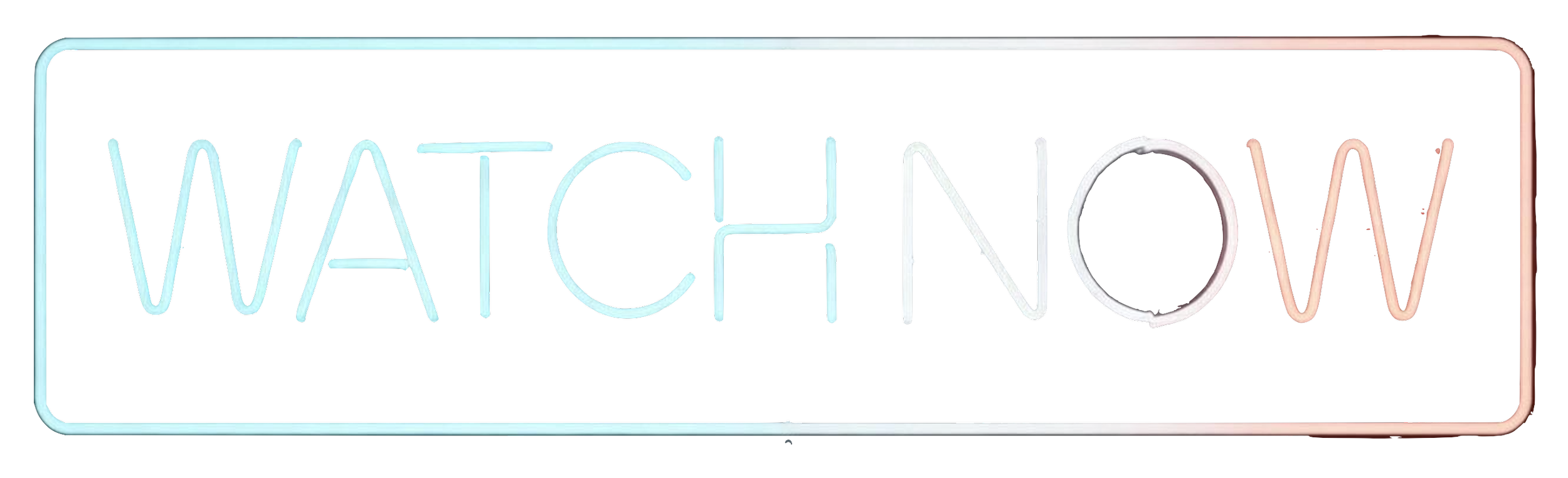 Neon sign that says 'WATCH NOW' with blue, white, red, and pink colors on a black background.