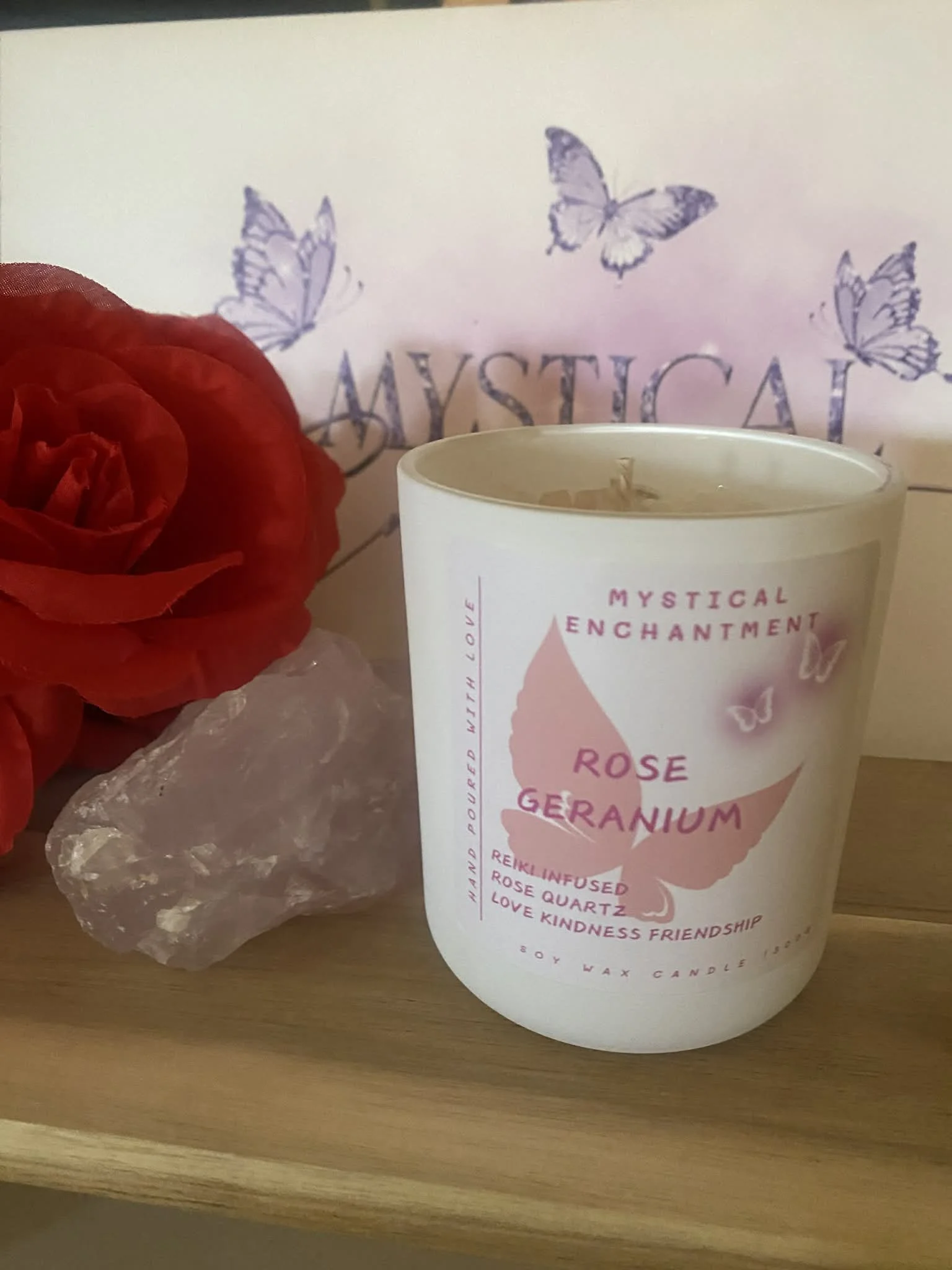 Mystical Enchantment Rose Geranium Candle