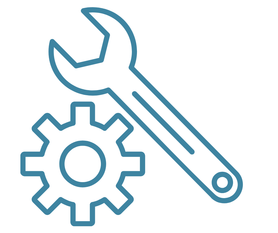 Icon of a wrench and a gear, symbolizing maintenance or repair.