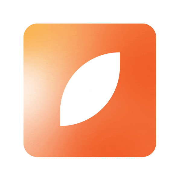 Close-up of an orange and cream-colored geometric Yin-Yang symbol on a background of orange.