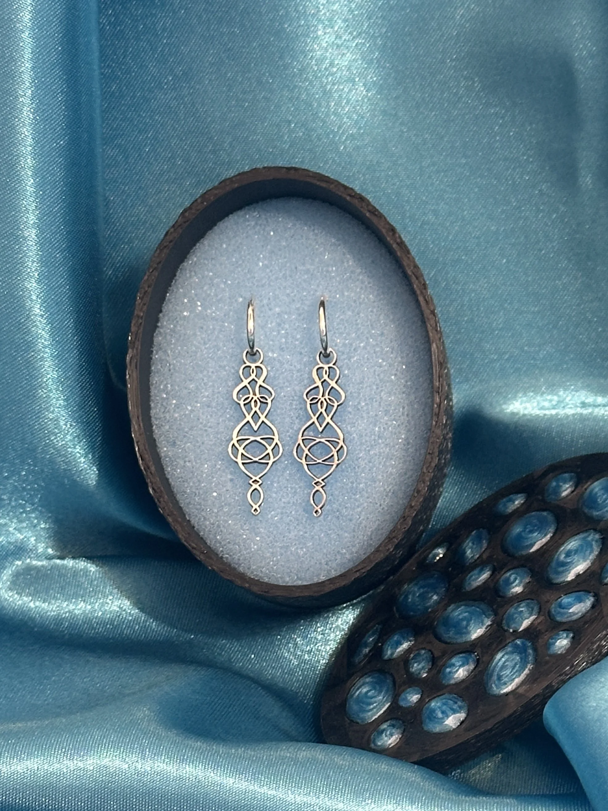 Calligraphy Charm Huggies/Hoops - Style 1
