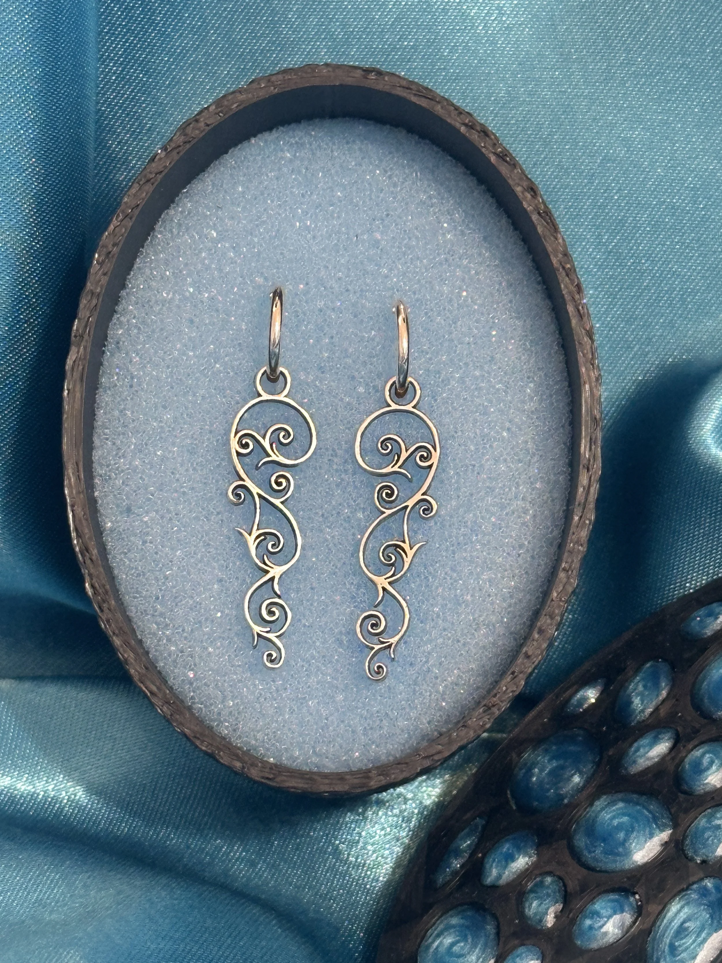 Vintage Swirl Style Huggies/Hoops