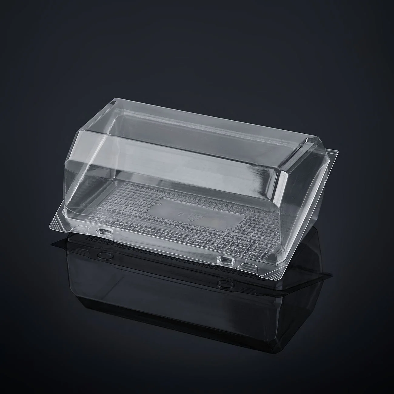 Bageriask stor, transparent (210x140x80 mm) – bageri/konditori
