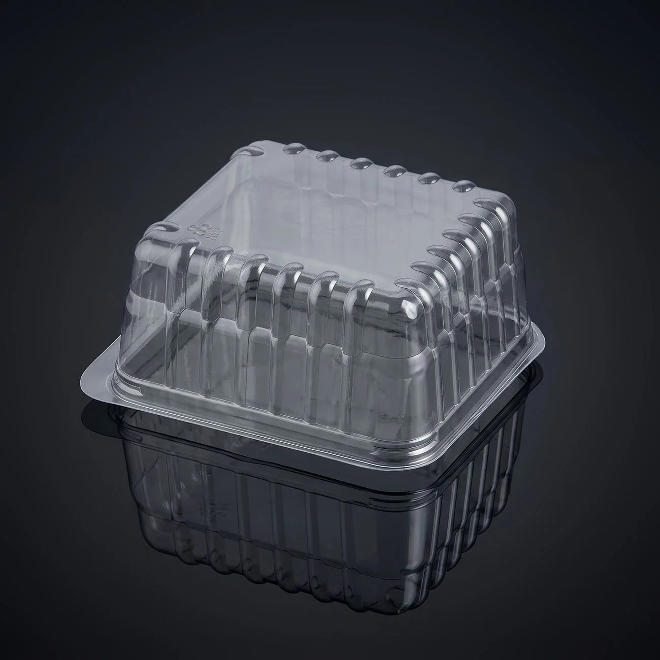 Lock kakform, transparent (135x120x60 mm) – bageri/konditori
