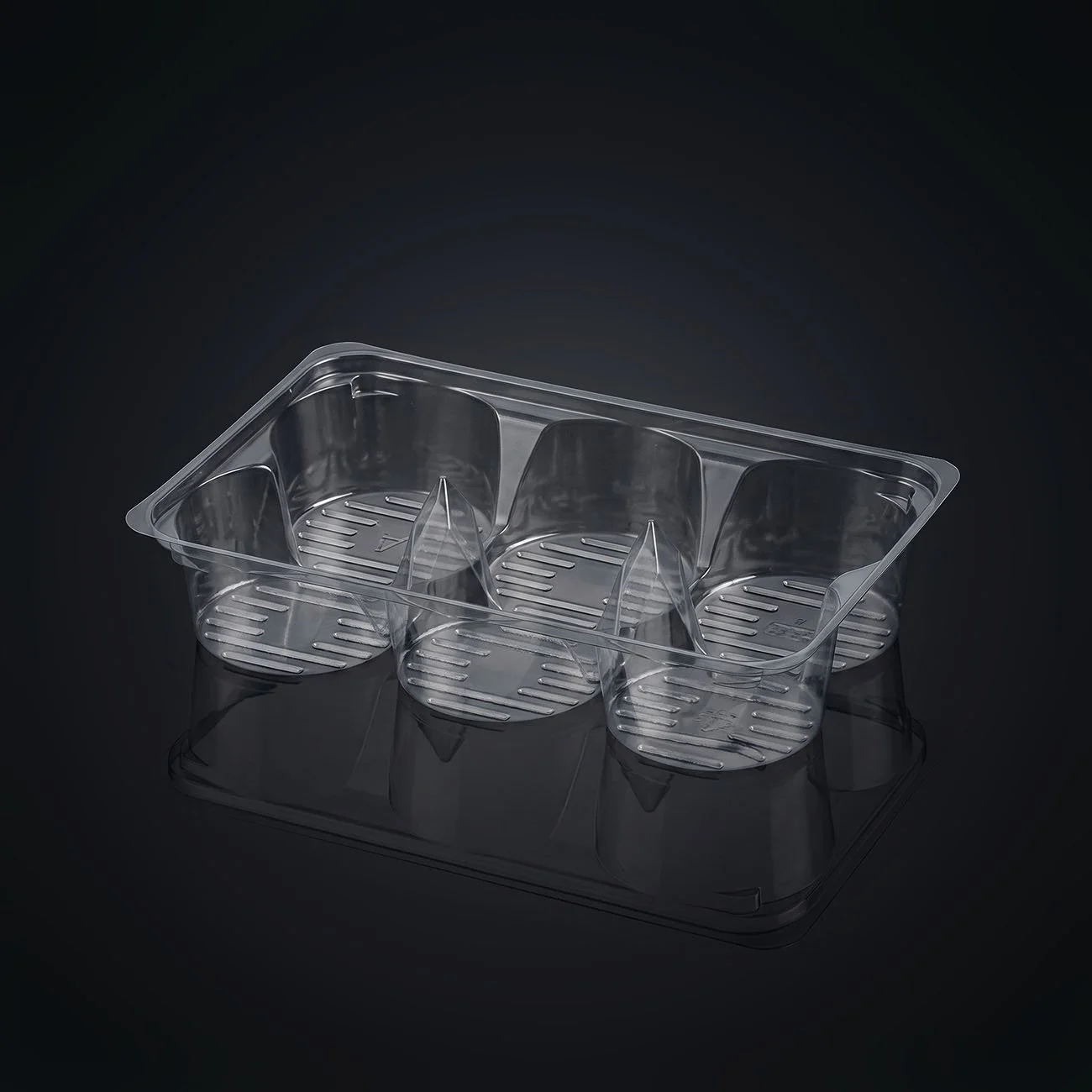 6-pack chockladbollar, transparent (173x114x35 mm) – bageri/konditori