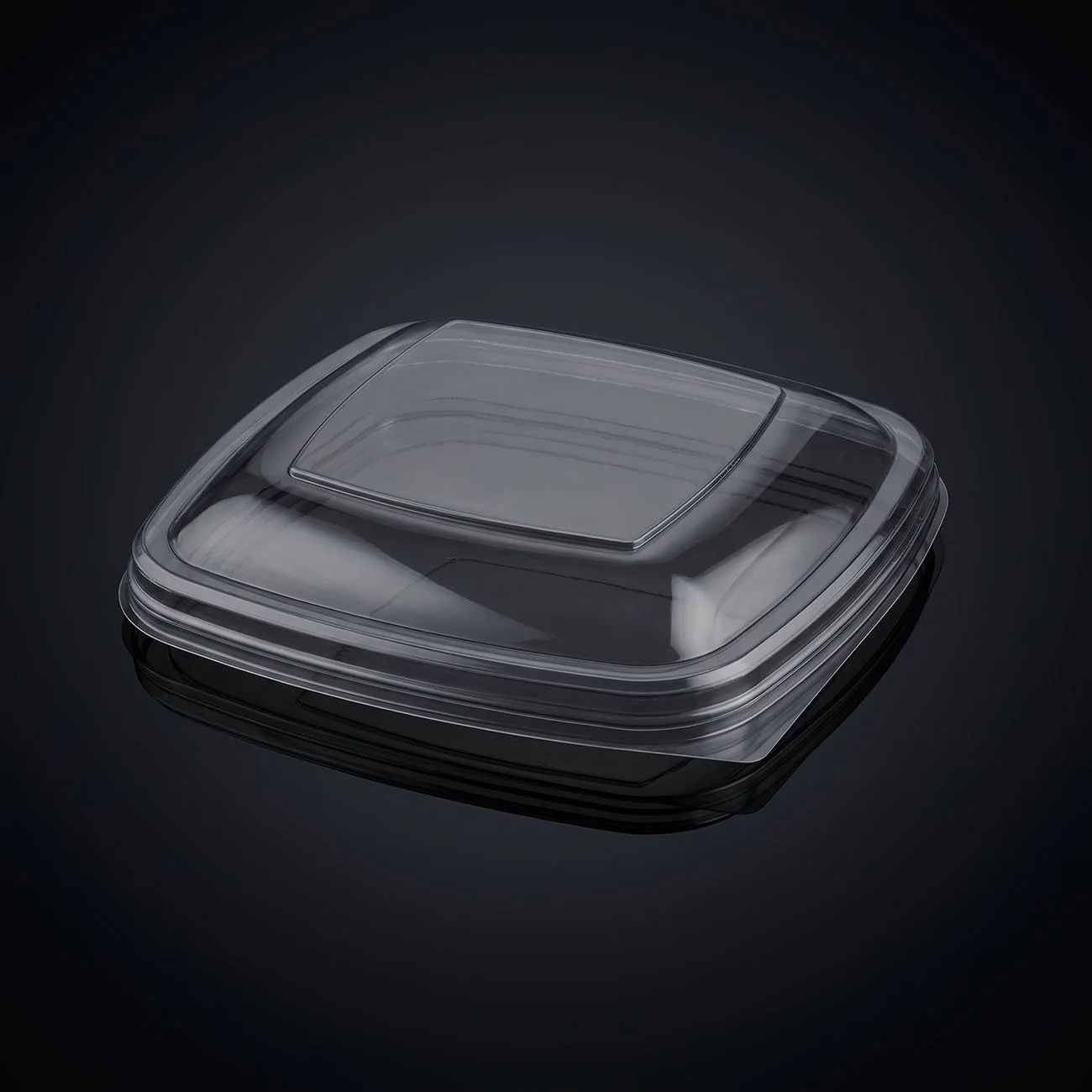 Färdigsrättsförpackning lock (175x175x30 mm) Transparent rPET
