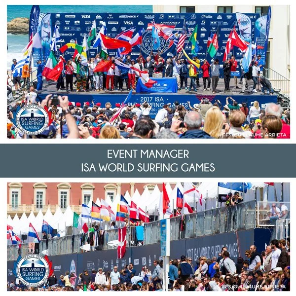 FÉDÉRATION FRANÇAISE DE SURF - Gestion de différents pôles dans
l’organisation des 2017 ISA World Surfing Games.