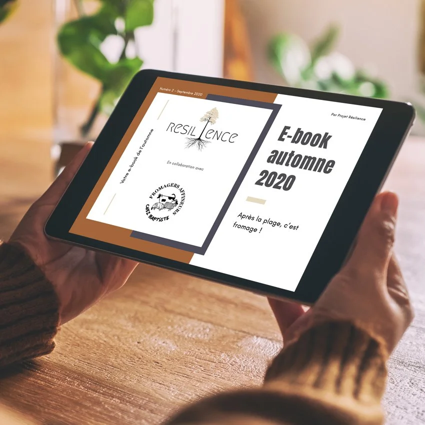 PROJET RÉSILIENCE - Conception et mise en page de 4 e-book de saison de 60 pages.
