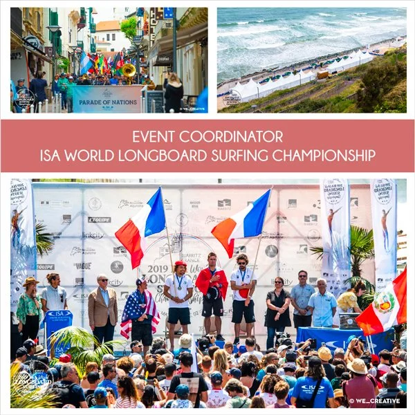 FÉDÉRATION FRANÇAISE DE SURF - Management de l’équipe projet pour l’organisation des 2019 ISA World Longboard Surfing Championship.