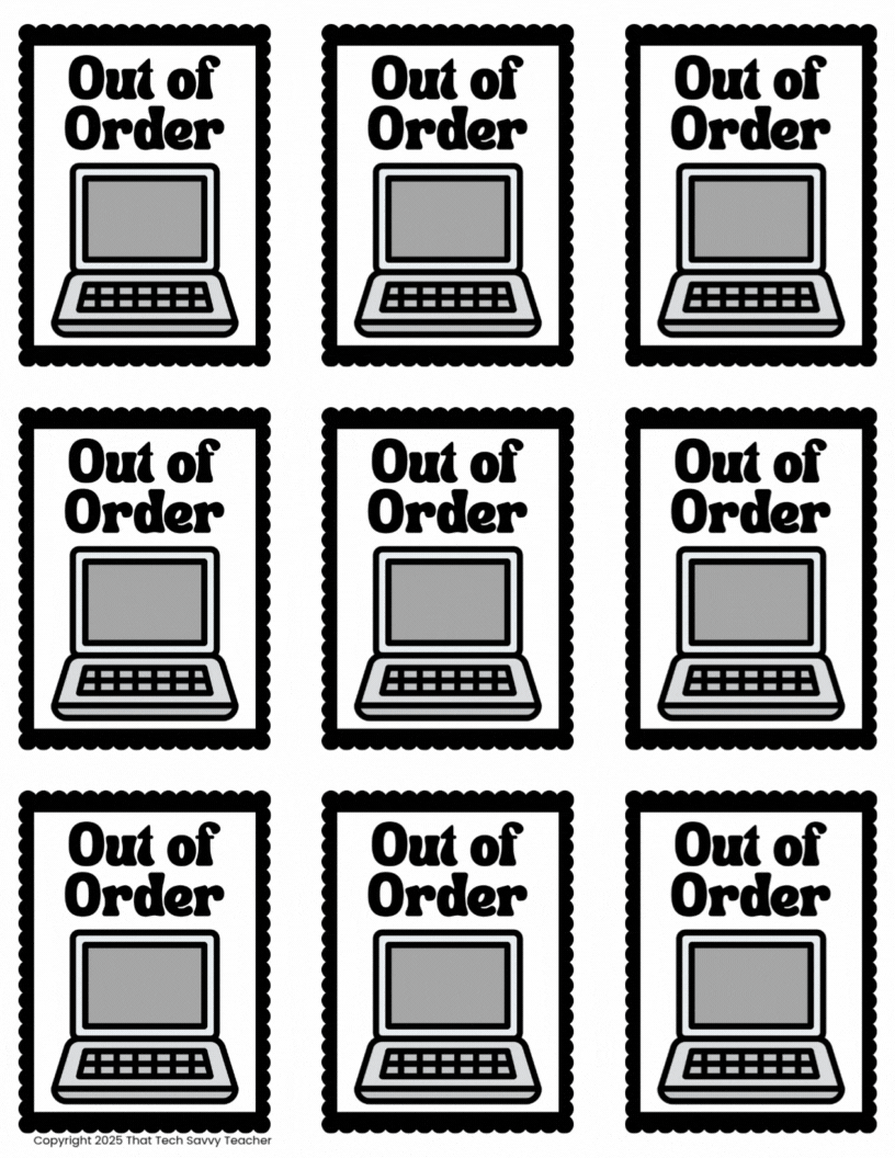 gif - example of done-for-you printables for computer lab