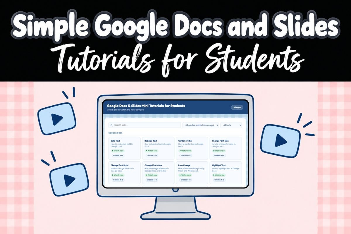 Simple Google Docs and Slides Tutorials for Students