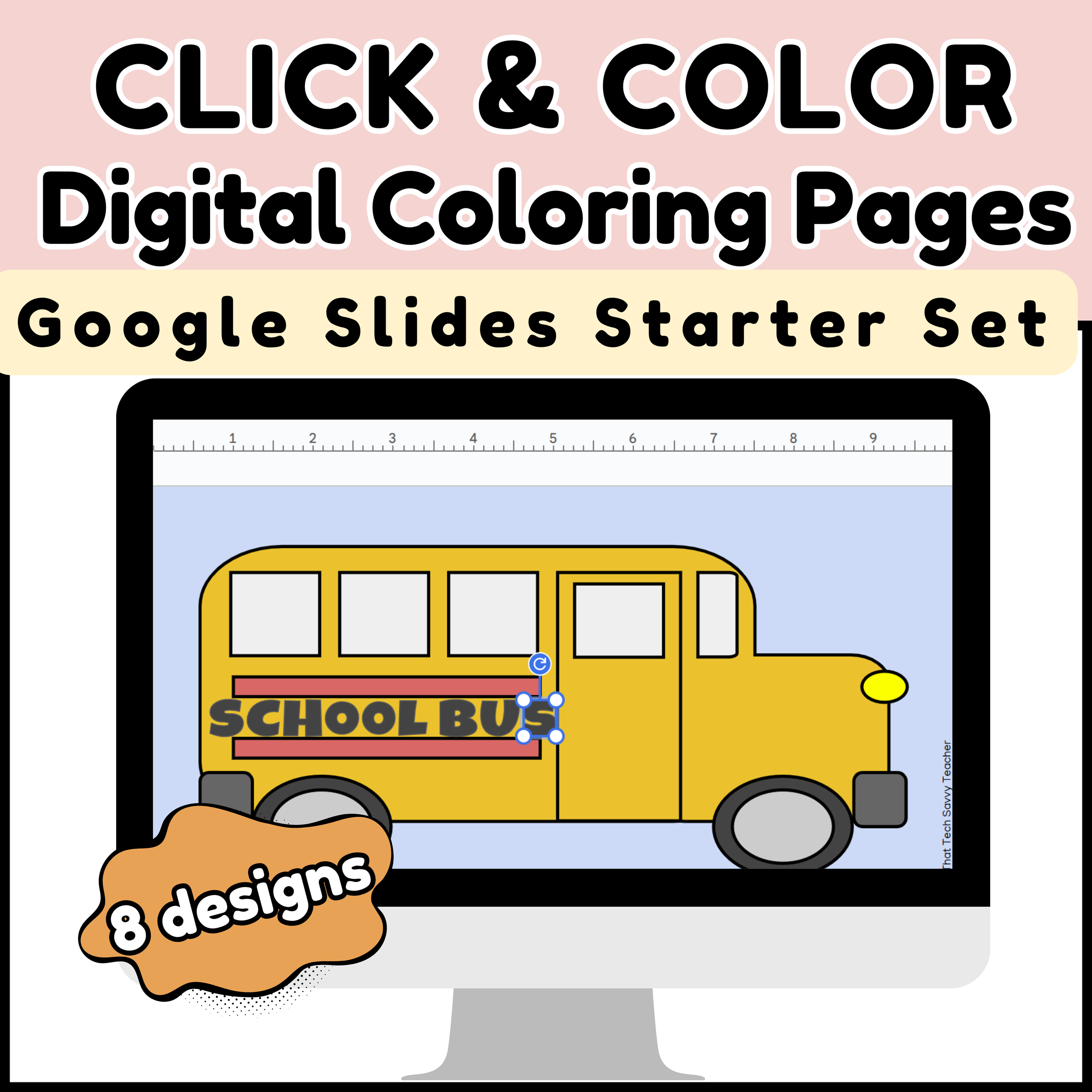 Click & Color Digital Coloring Pages in Google Slides