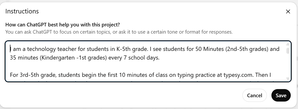 chat gpt prompt for teachers