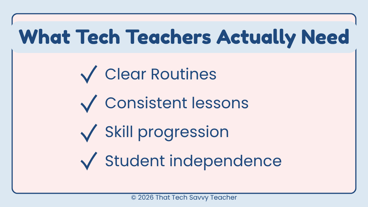 List of what tech teachers need