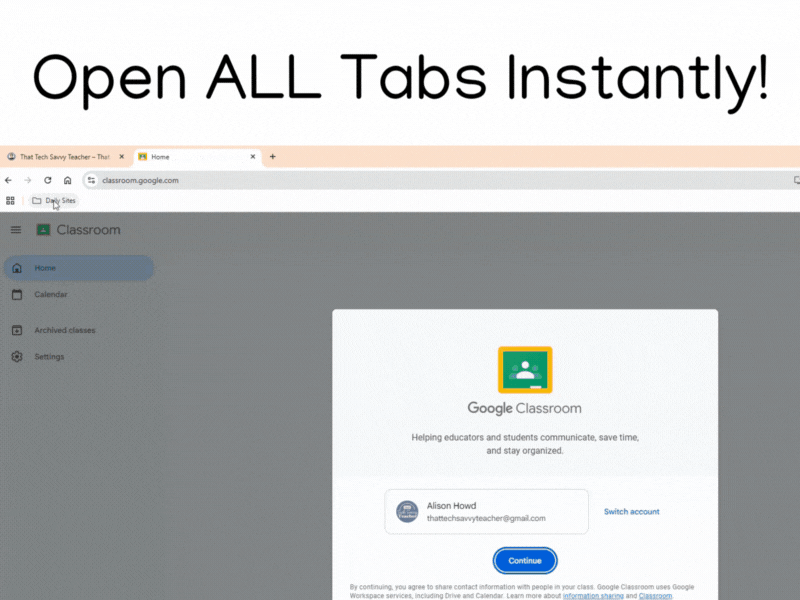 gif demonstrating how to open computer tabs at one time