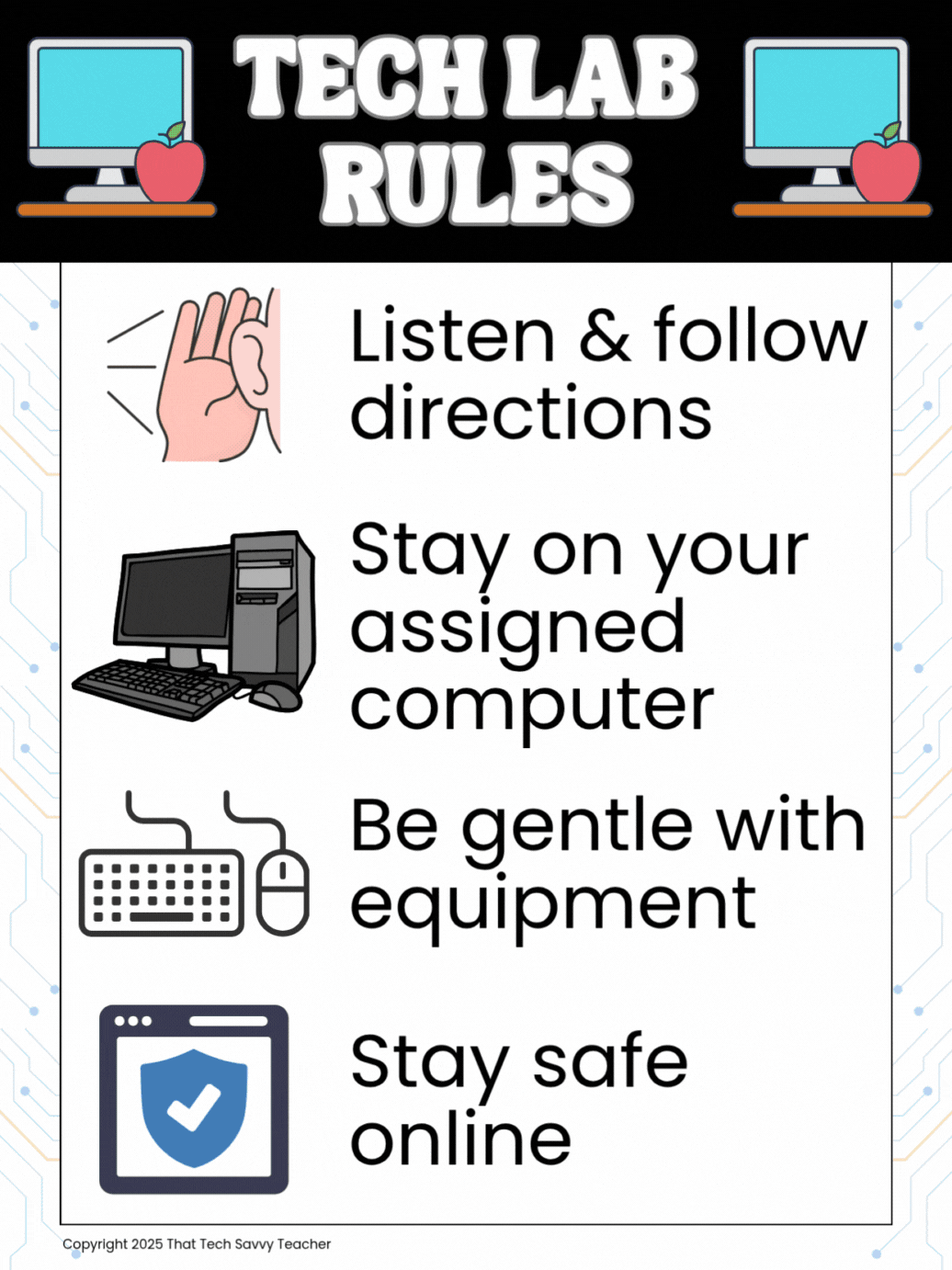 gif - showing tech lab posters