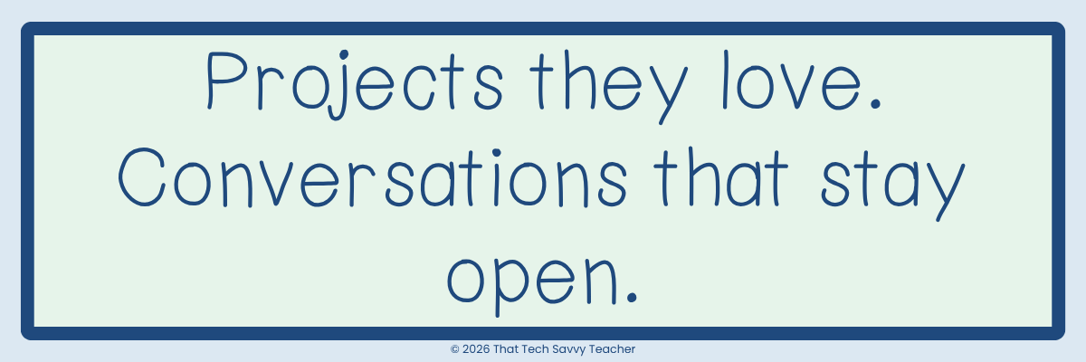 text graphic: projects they love. conversations that stay open