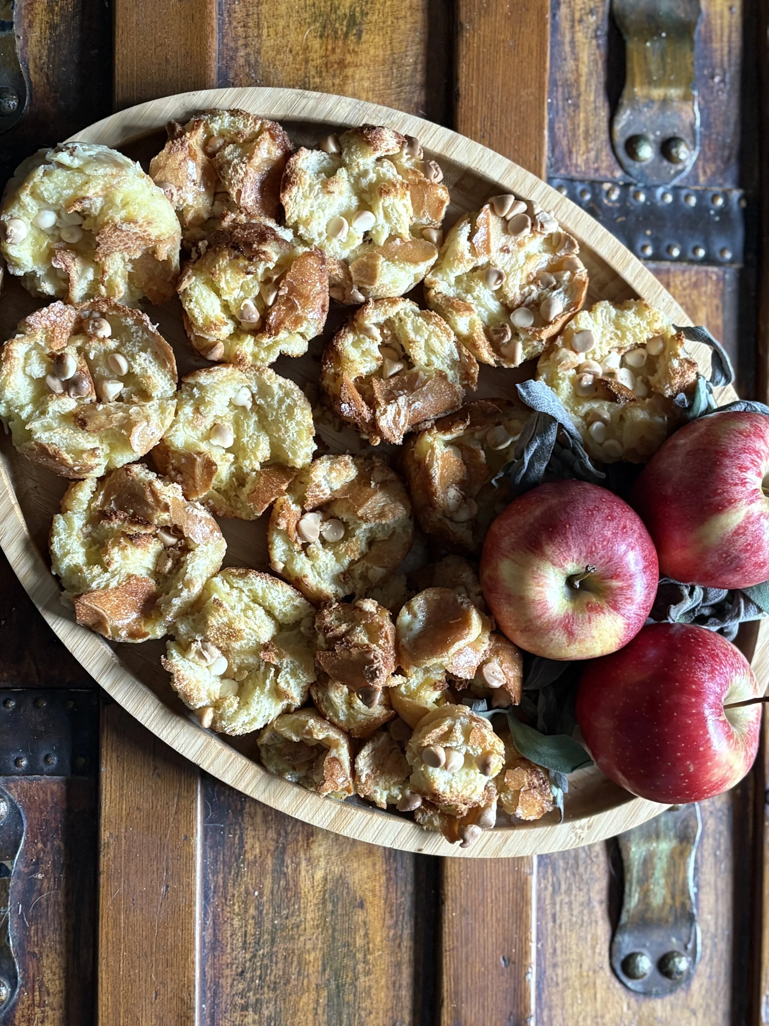 Hazelnut White Chocolate Bread Pudding