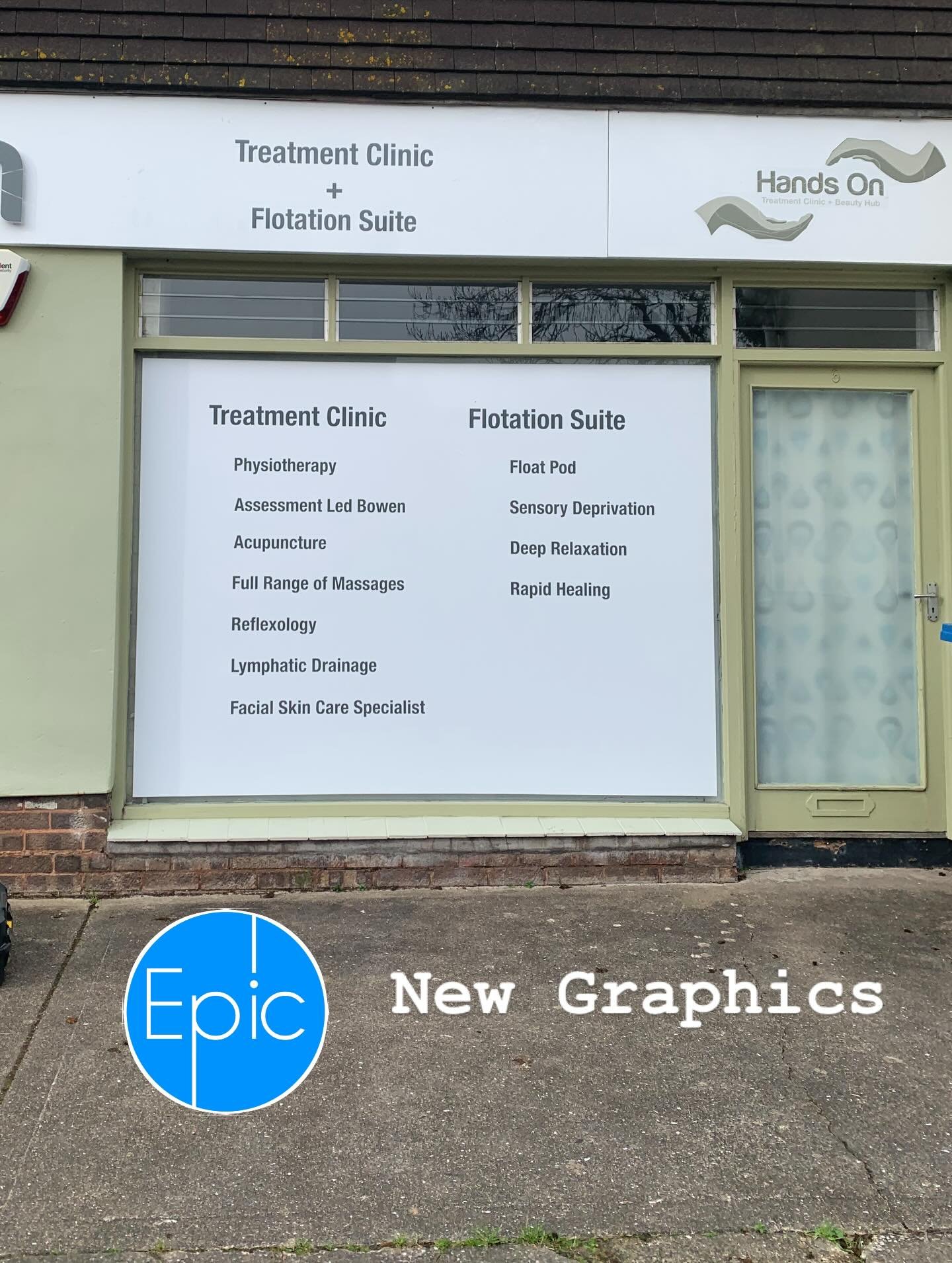 Updated and elevated for Hands On ✨ @handsonclinic 

We&rsquo;ve added additional service text to the window graphics and refined the top signage wording to keep everything clear, consistent and easy to read from the street.

Clean layout, balanced s