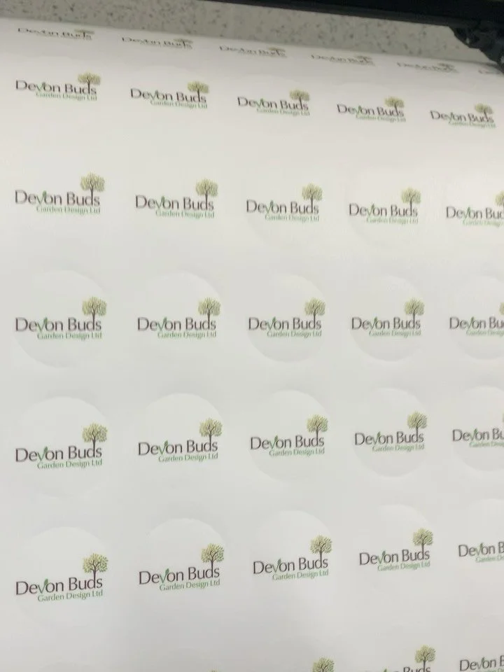 Custom stickers in the making 👌

Cutting a batch of vinyl stickers for Devon Buds on the plotter today. @devonbuds 

The design is printed, laminated, then sent straight to the cutter, which precisely cuts the vinyl ready for weeding and application