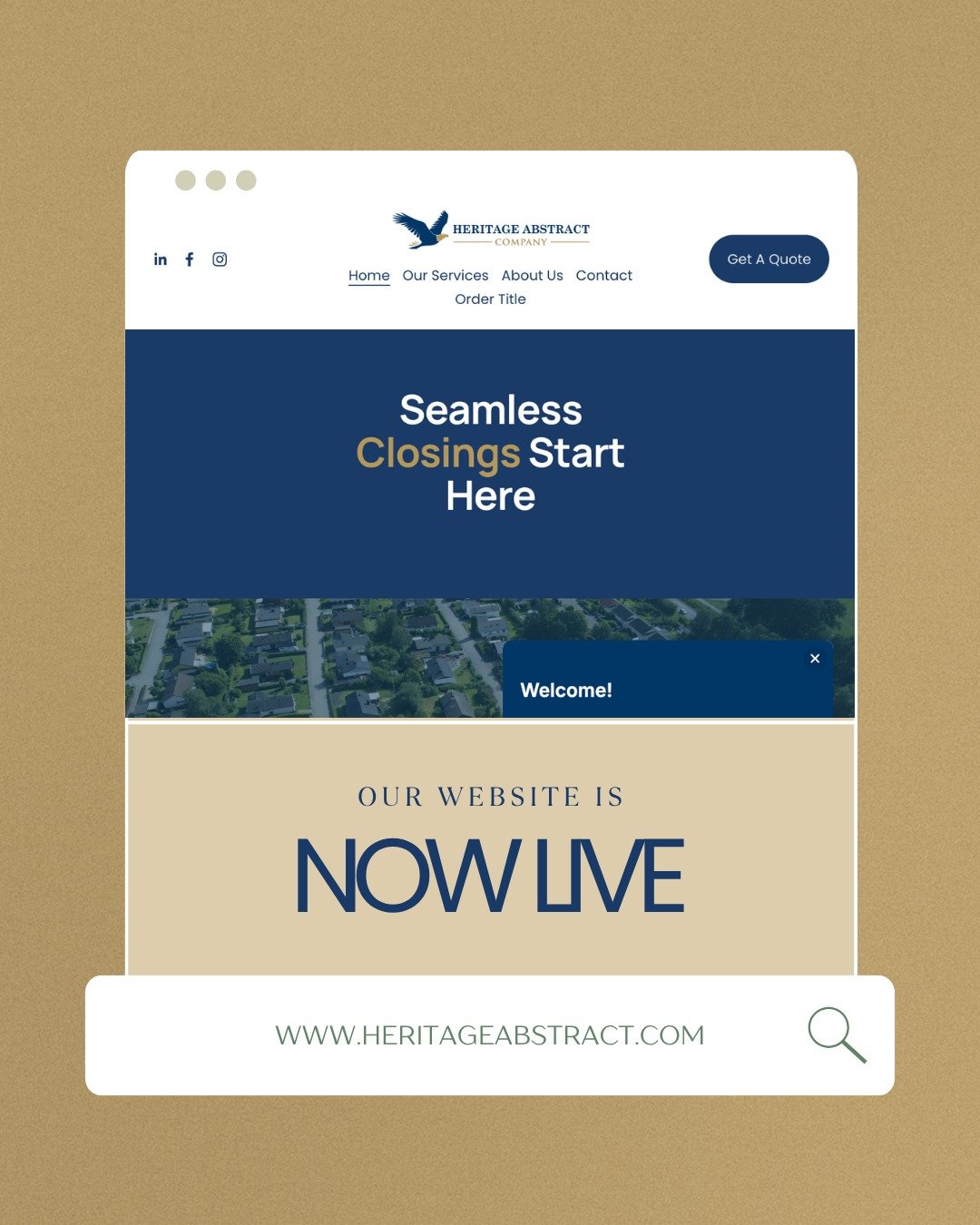 Built for the local real estate community we&rsquo;re proud to serve.

The new Heritage Abstract Company website is live, and we&rsquo;re especially excited to introduce TitleCapture,  a new tool created to make quoting faster and your day a little e