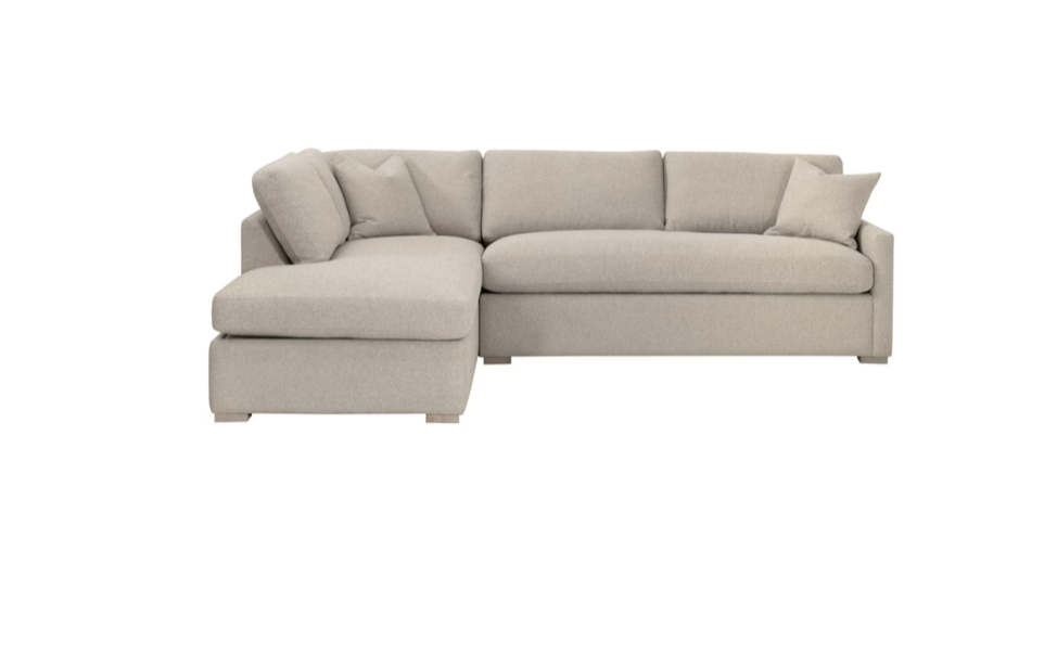 Clara Slim Arm Sleeper Sectional - Left Facing