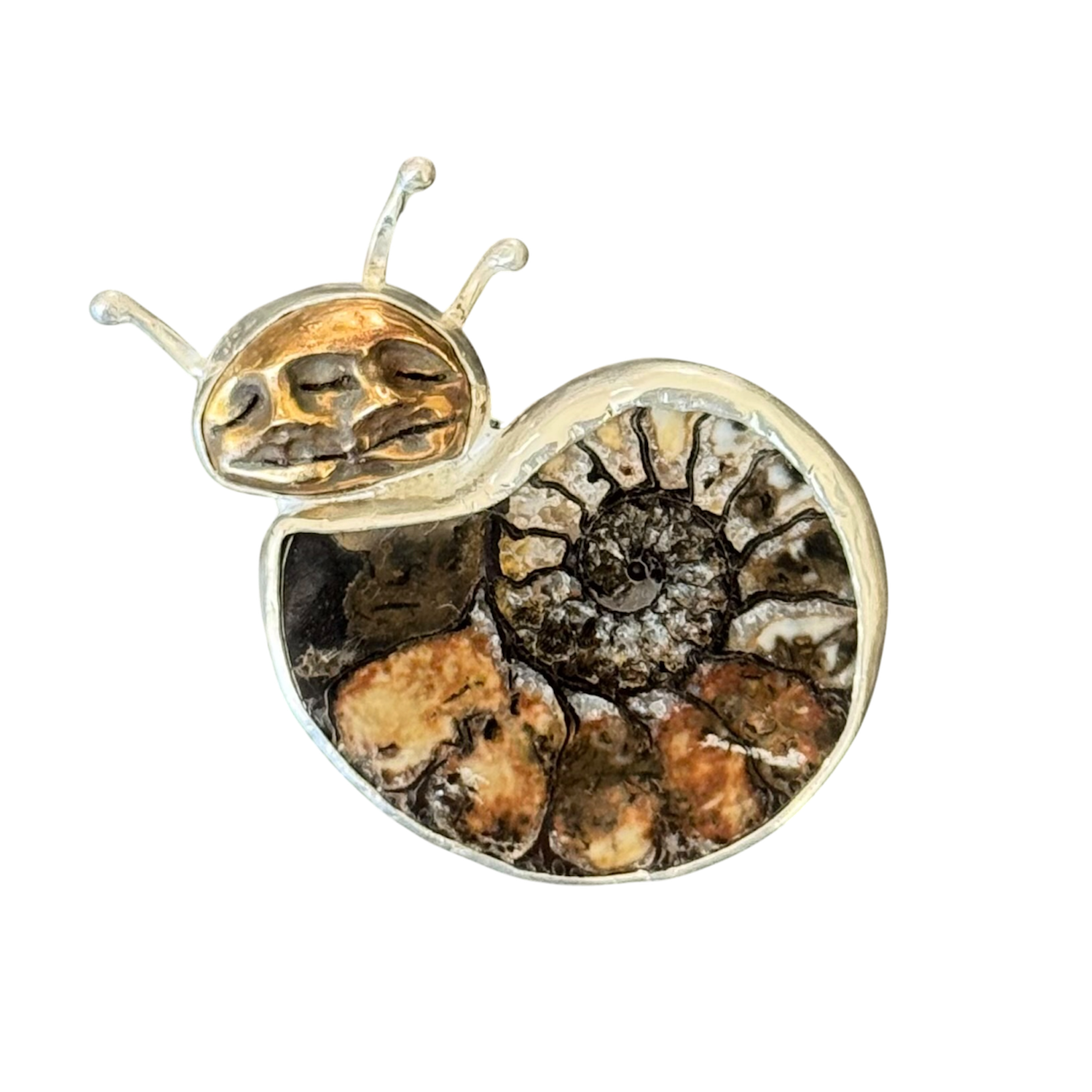 2 Headed Snail Necklace