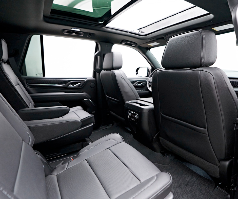 The luxurious interior of a GMC Denali.