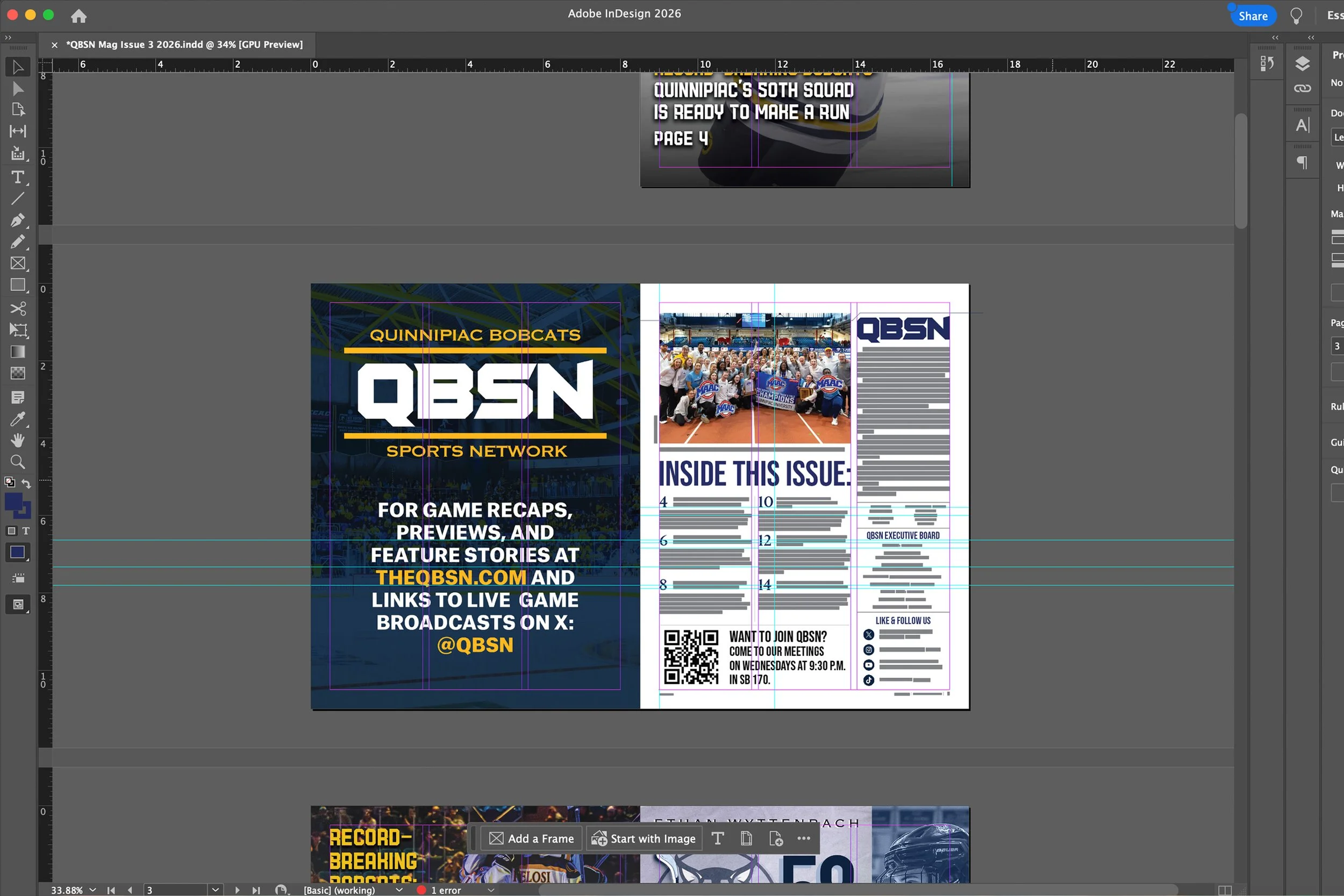 QBSN Magazine InDesign
