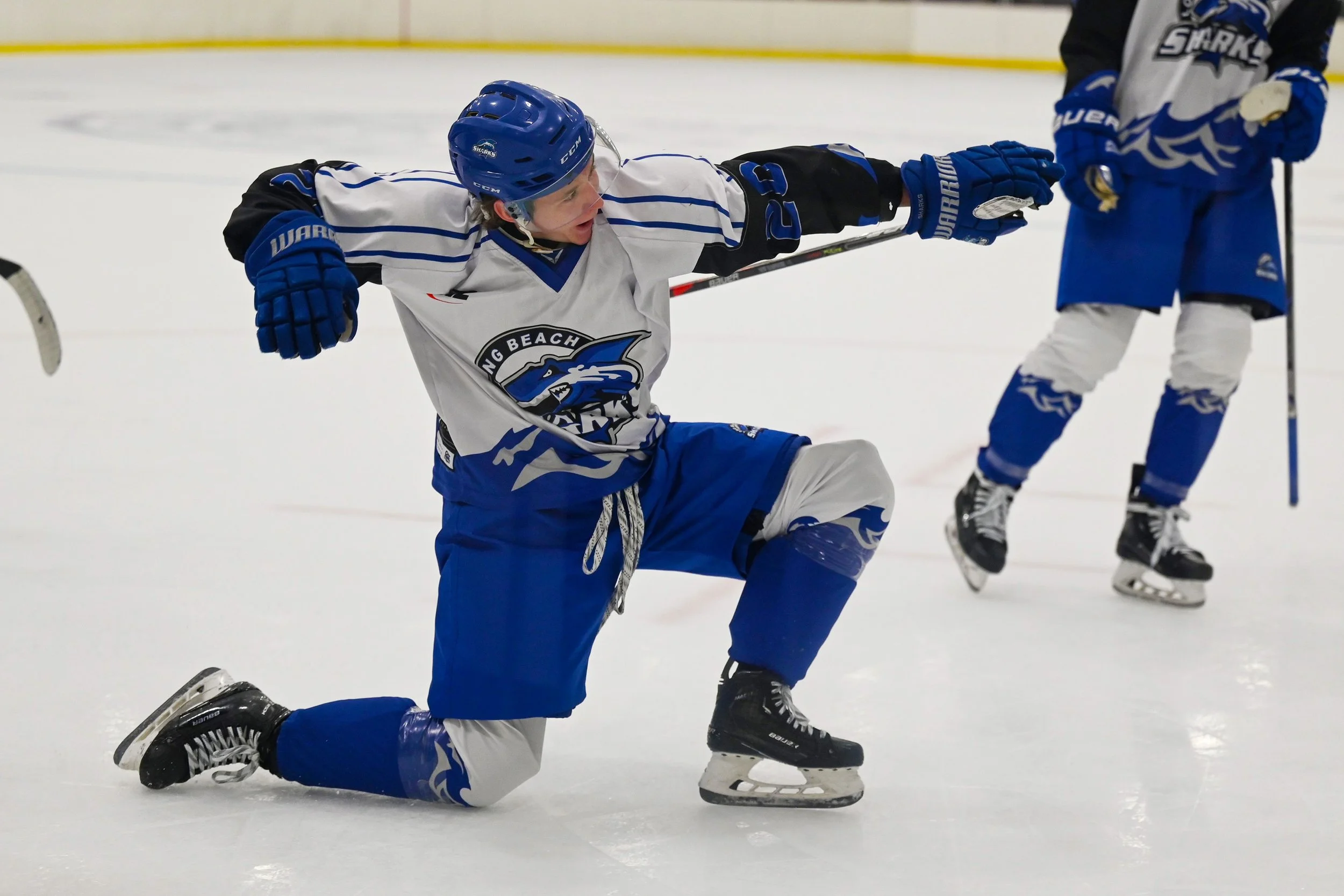 Long Beach Sharks Mason Jackson Celebration Photo | Photo Credit: Joseph Lopano