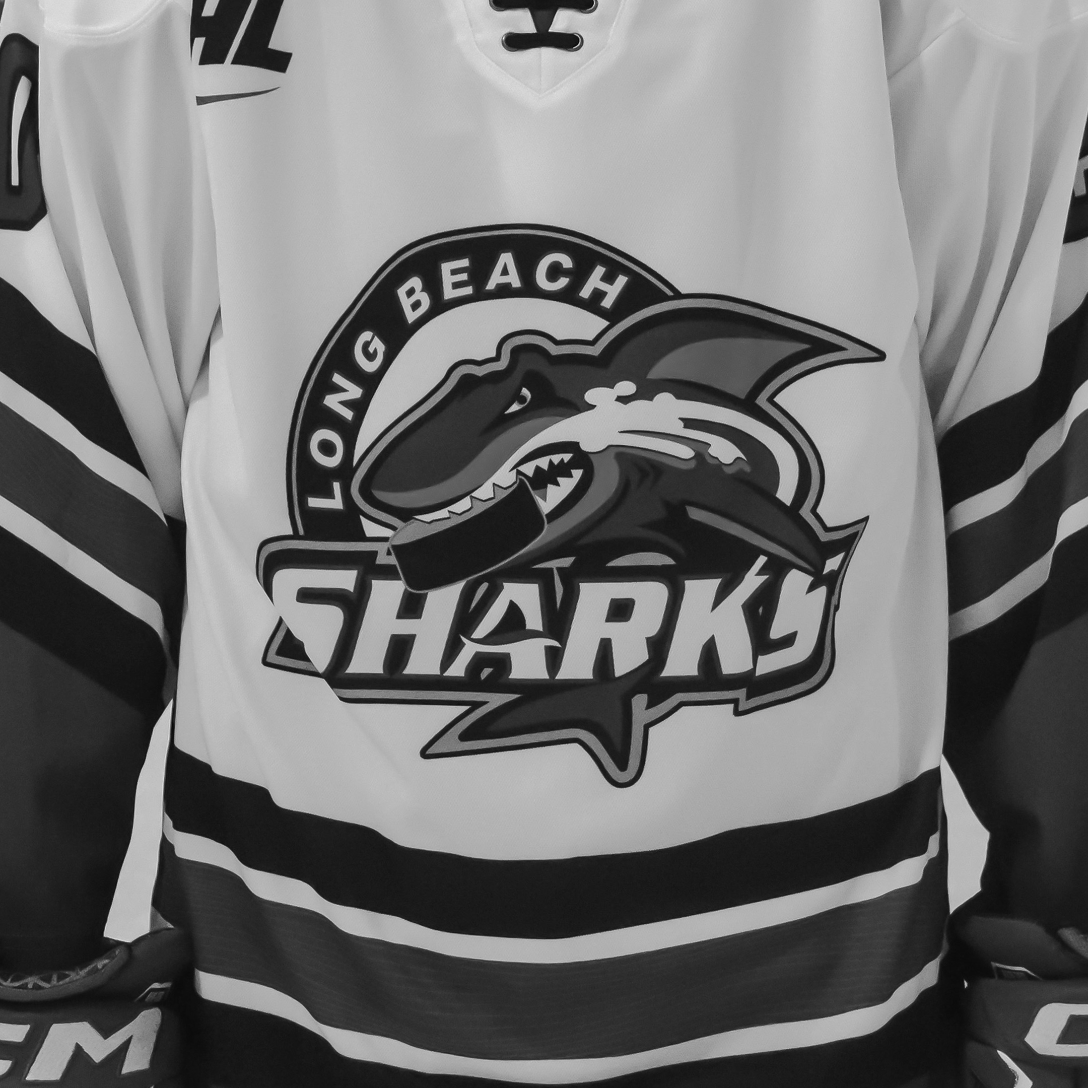 Long Beach Sharks black and white jersey two