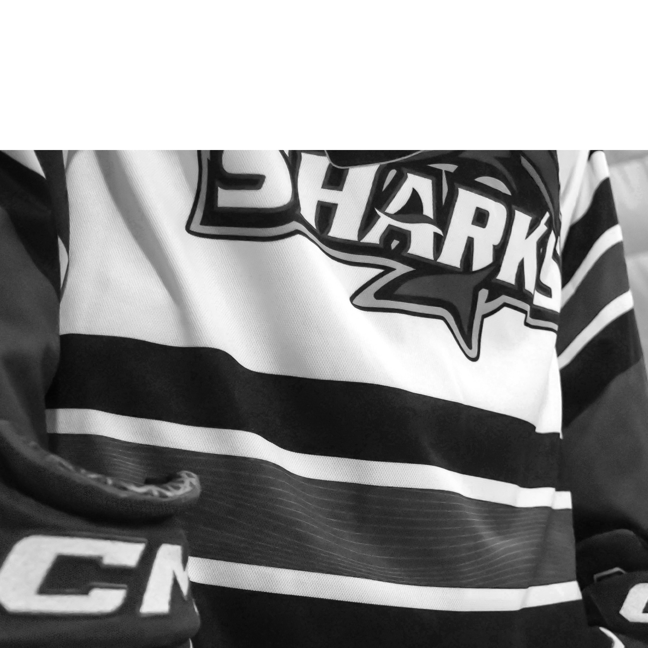 Long Beach Sharks black and white jersey one