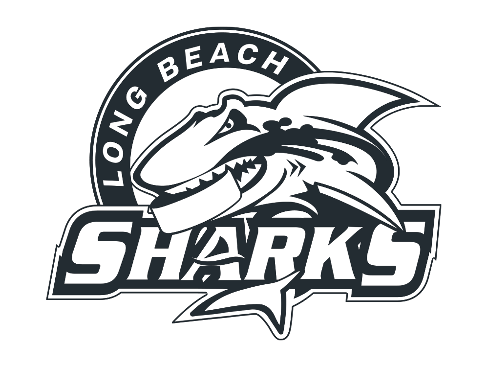 Long Beach Sharks (NA3HL) Logo Gray
