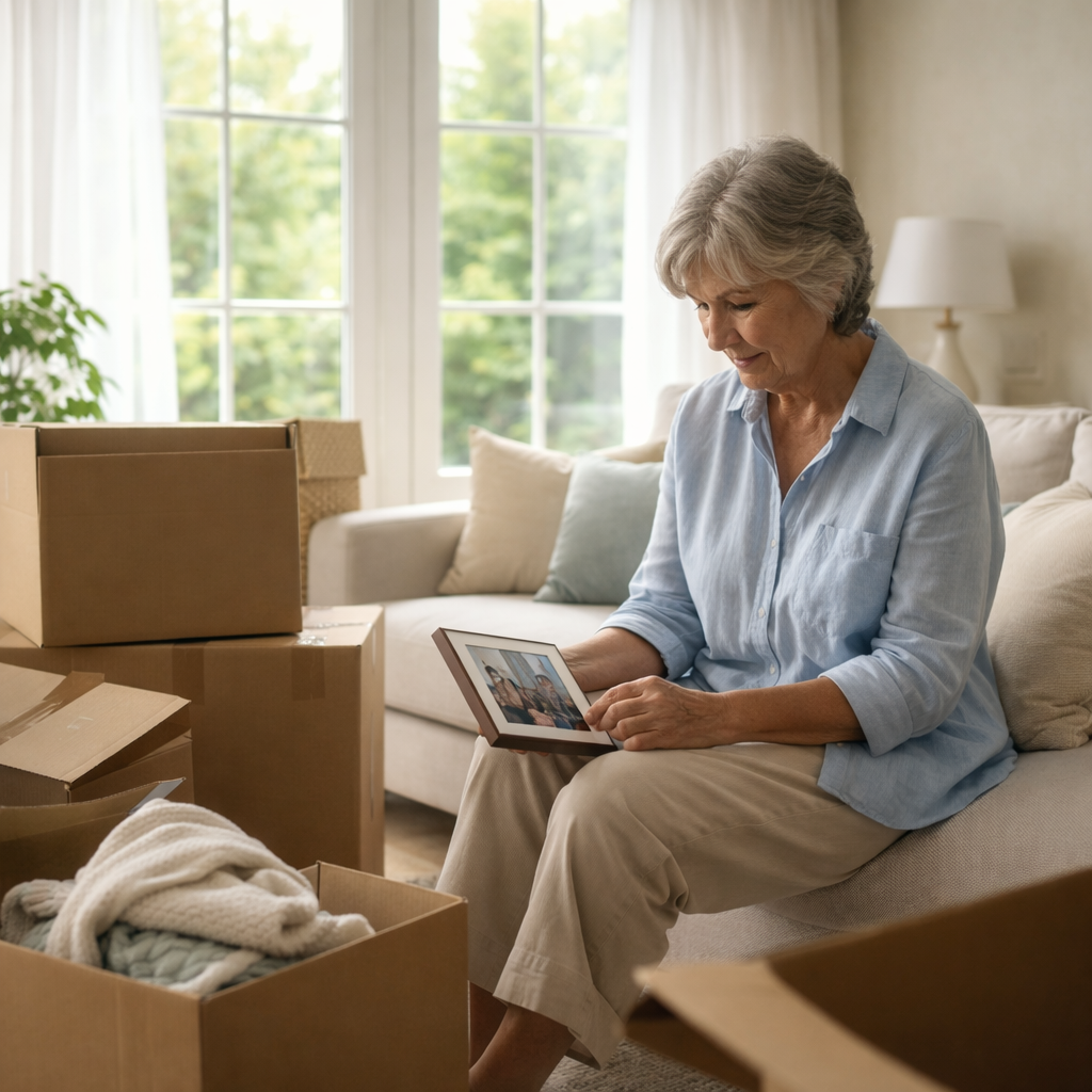 Woman downsizing and preparing to sell her home after 55 in Plymouth County MA