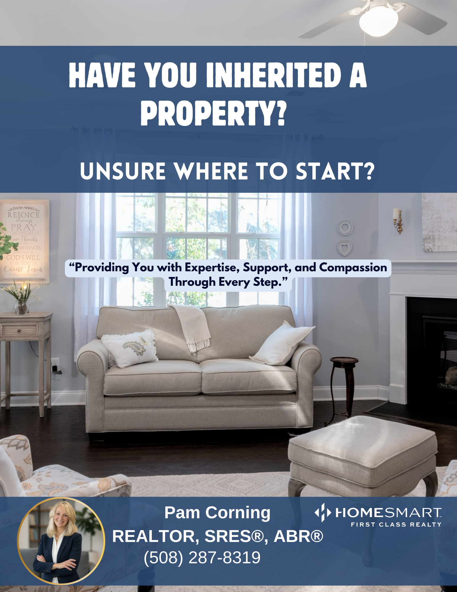 Guide to selling an inherited home or probate property in Plymouth County Massachusetts by REALTOR® Pam Corning.