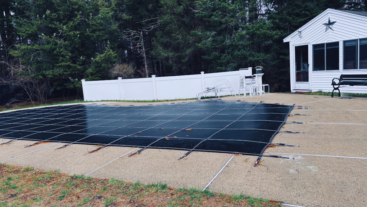 Gunite in-ground pool at 63 Reed Street Hanson MA home for sale
