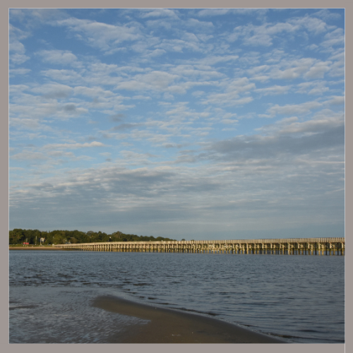 photo of powder point bridge from a distance