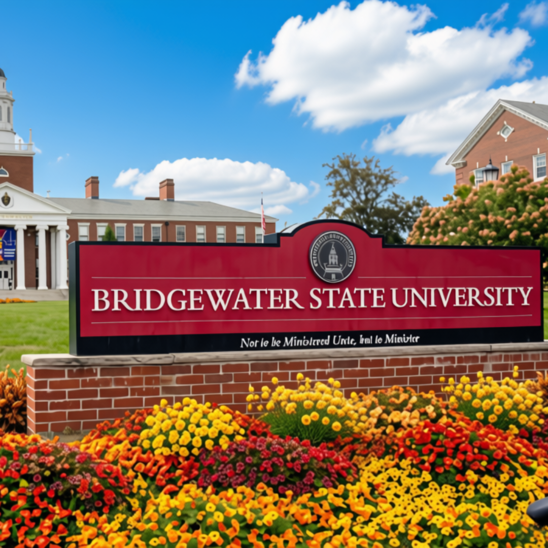 Bridgewater State University campus in Bridgewater, Massachusetts, a popular South Shore college located near local 55+ communities and residential neighborhoods.