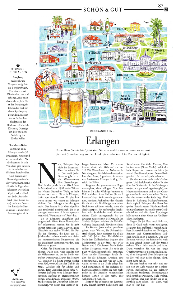 Layout- Ausschnitt 'Gestrandet in ... Erlangen'